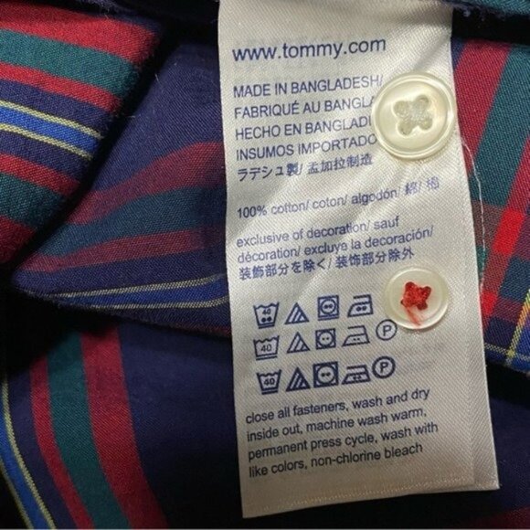 Tommy Hilfiger‎ Men's Plaid Long-Sleeved Button-Down Shirt Size XXL - Picture 9 of 9